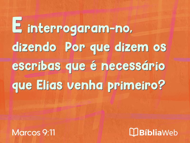 Marcos 9:11 em imagem para compartilhar