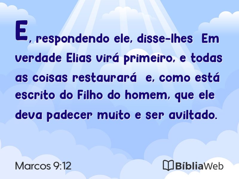 Marcos 9:12 em imagem para compartilhar