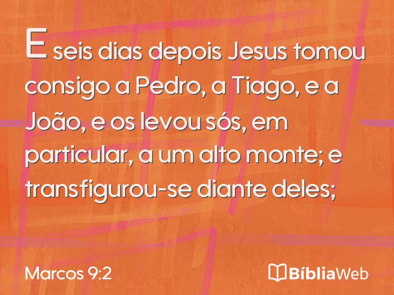 Marcos 9:2 em imagem para compartilhar