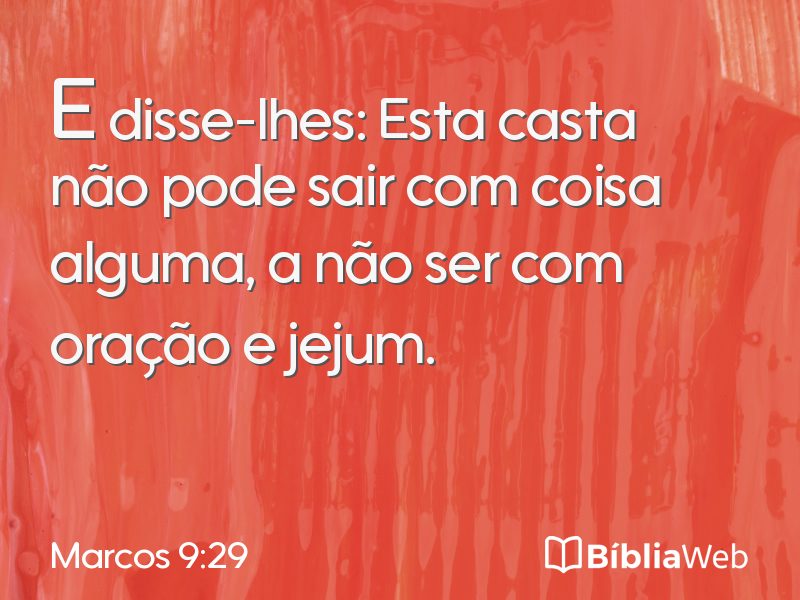 Marcos 9:29 em imagem para compartilhar