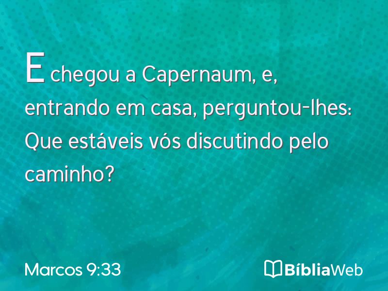 Marcos 9:33 em imagem para compartilhar