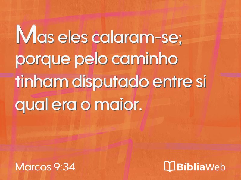 Marcos 9:34 em imagem para compartilhar
