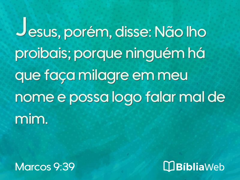 Marcos 9:39 em imagem para compartilhar