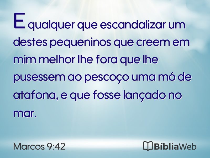 Marcos 9:42 em imagem para compartilhar