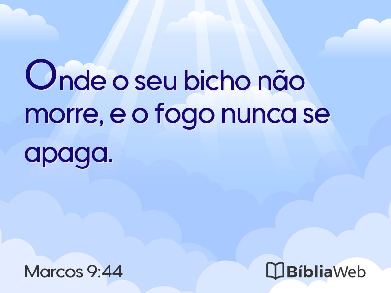 Marcos 9:44 em imagem para compartilhar