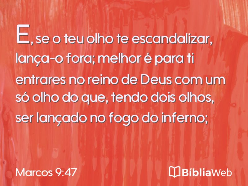 Marcos 9:47 em imagem para compartilhar