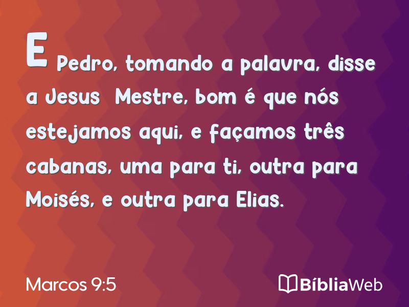 Marcos 9:5 em imagem para compartilhar
