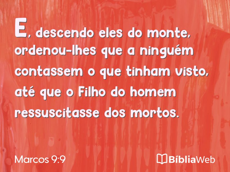 Marcos 9:9 em imagem para compartilhar