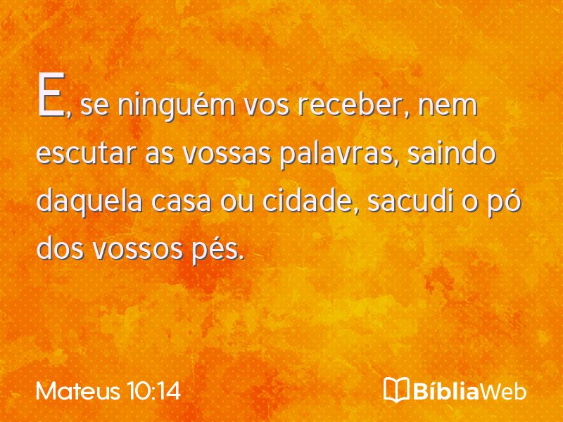 Mateus 10:14 em imagem para compartilhar