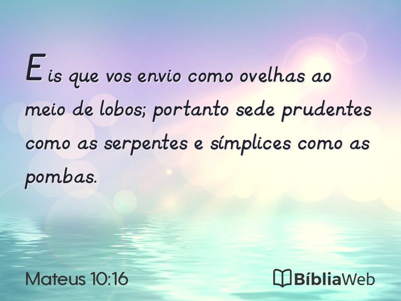 Mateus 10:16 em imagem para compartilhar