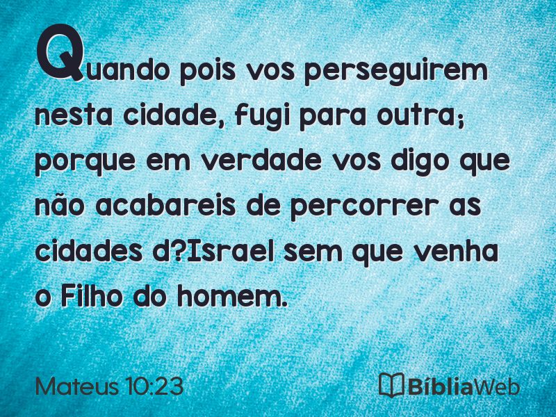 Mateus 10:23 em imagem para compartilhar