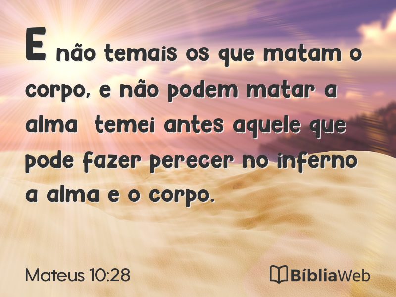 Mateus 10:28 em imagem para compartilhar