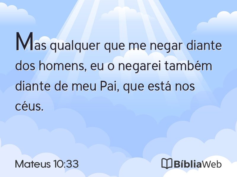Mateus 10:33 em imagem para compartilhar