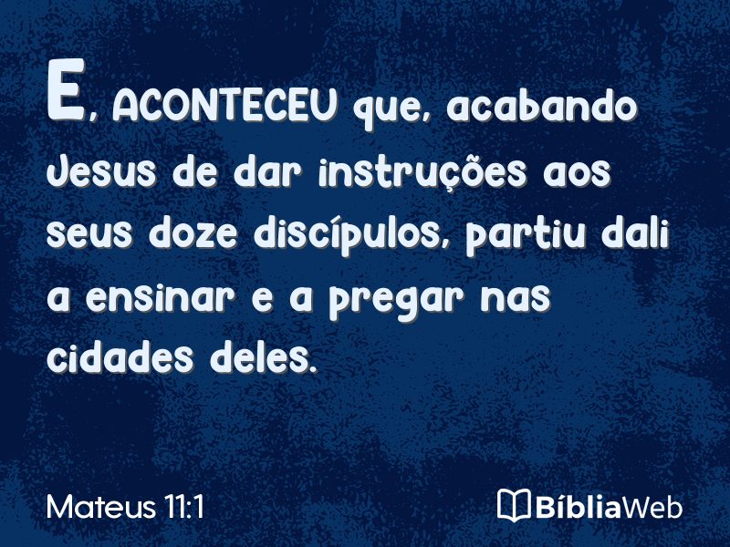 Mateus 11:1 em imagem para compartilhar