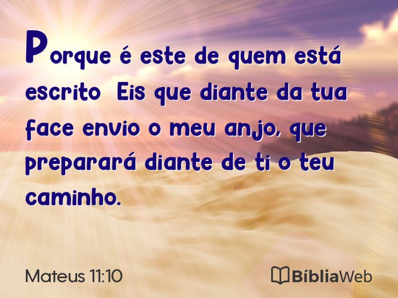 Mateus 11:10 em imagem para compartilhar