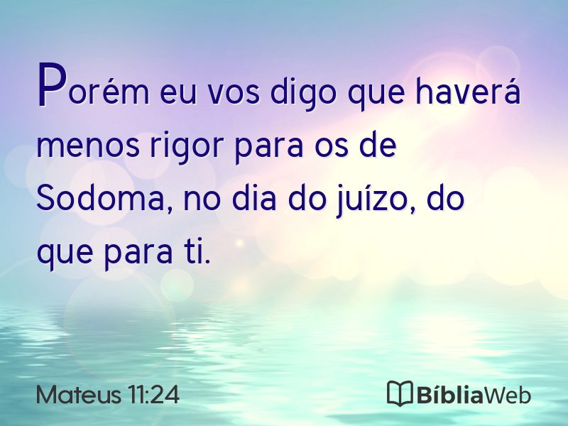 Mateus 11:24 em imagem para compartilhar
