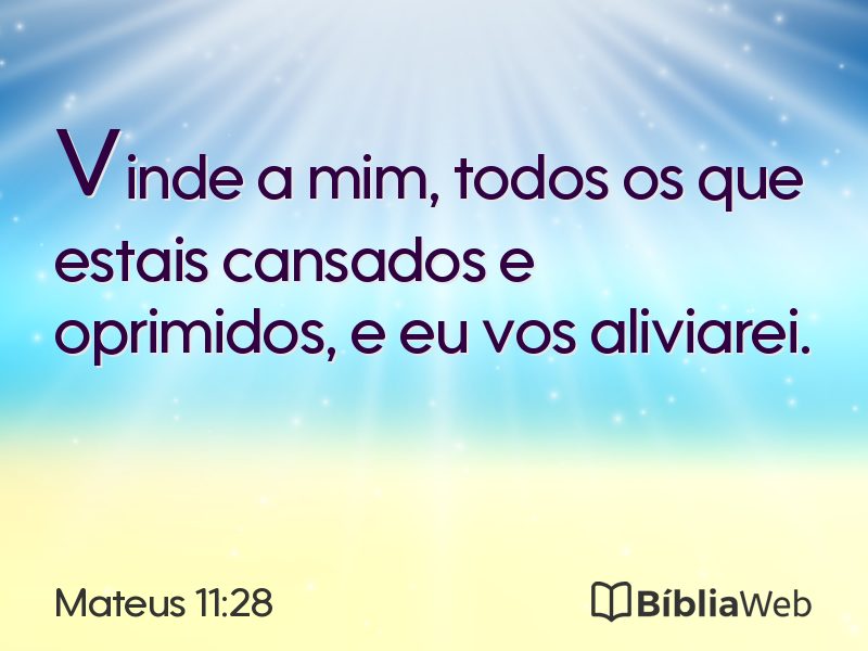 Mateus 11:28 em imagem para compartilhar