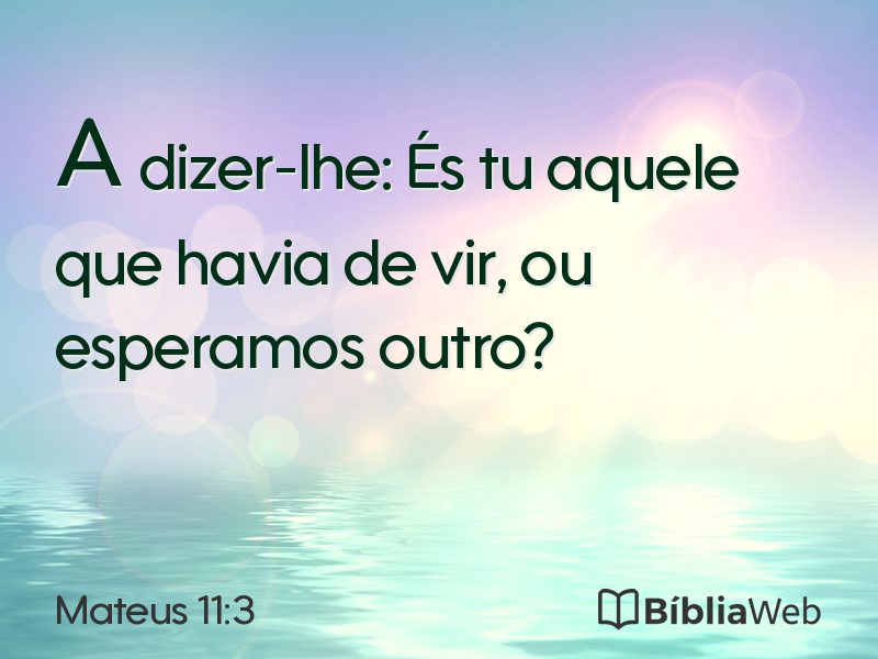 Mateus 11:3 em imagem para compartilhar