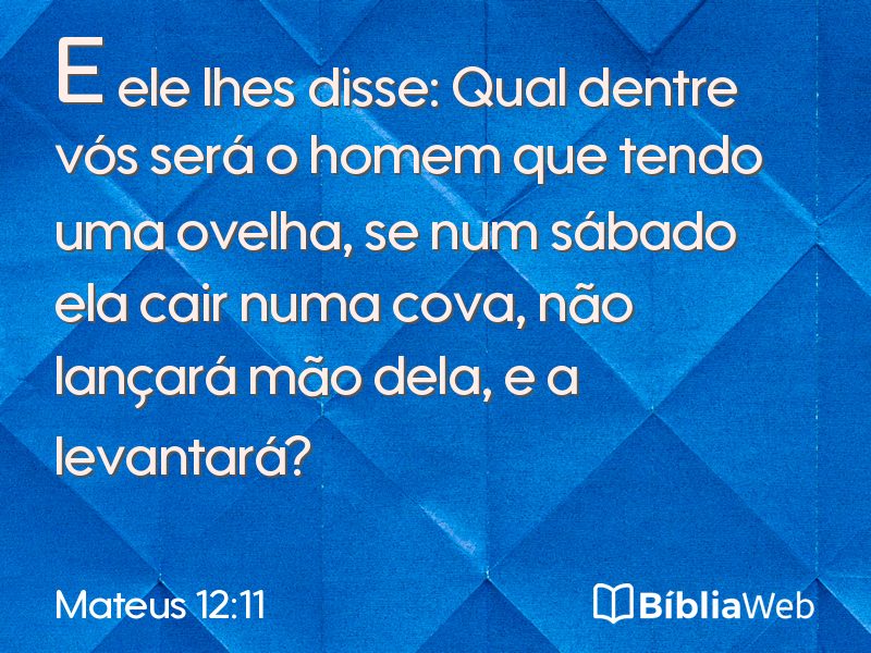 Mateus 12:11 em imagem para compartilhar
