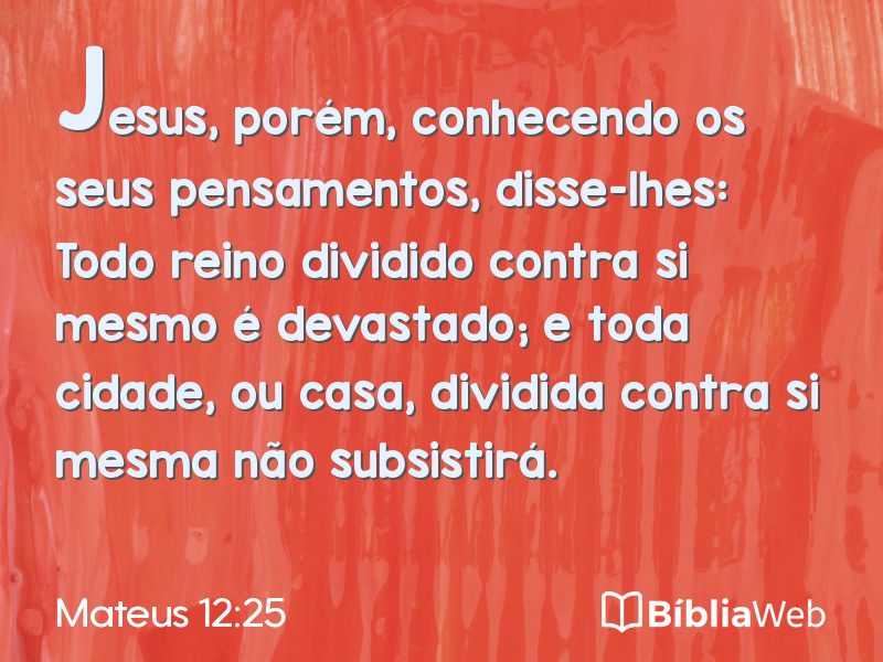 Mateus 12:25 em imagem para compartilhar