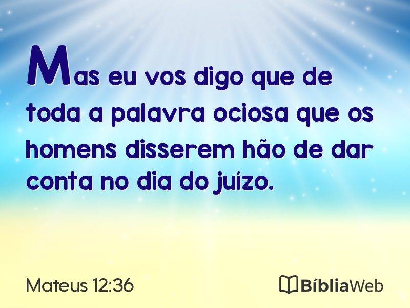 Mateus 12:36 em imagem para compartilhar