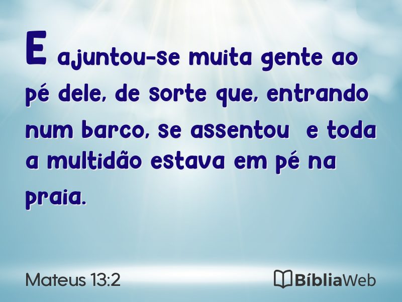 Mateus 13:2 em imagem para compartilhar