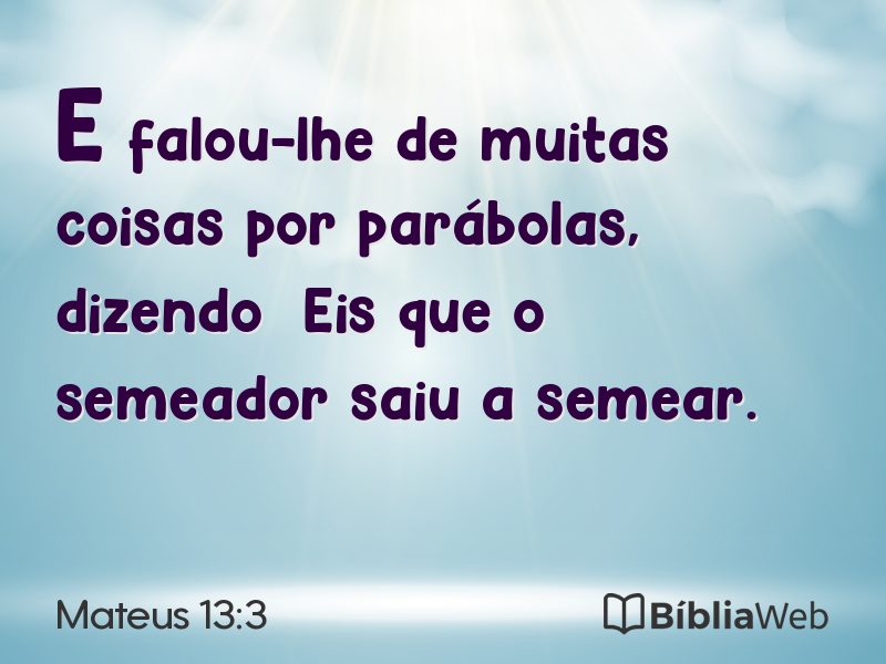 Mateus 13:3 em imagem para compartilhar