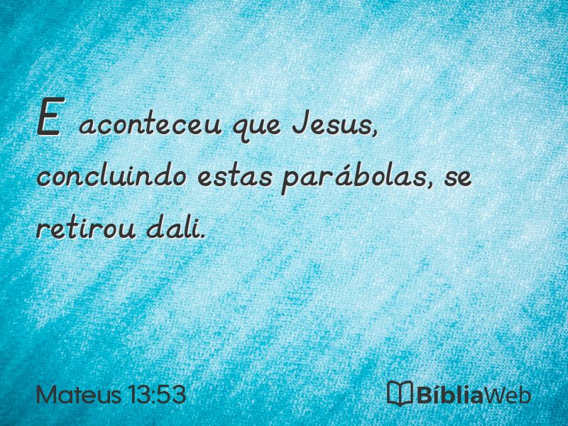Mateus 13:53 em imagem para compartilhar