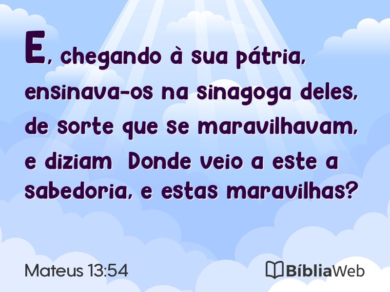 Mateus 13:54 em imagem para compartilhar
