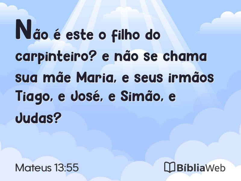 Mateus 13:55 em imagem para compartilhar