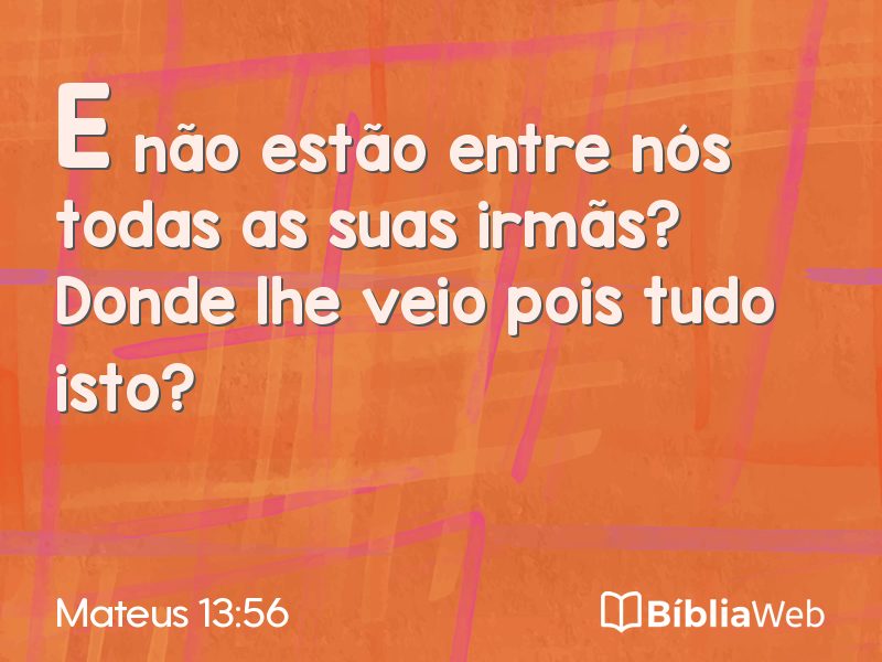 Mateus 13:56 em imagem para compartilhar