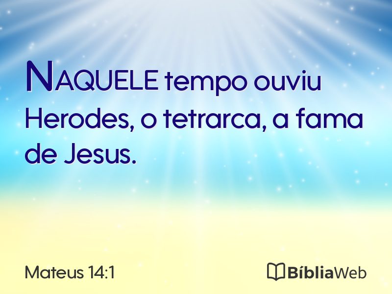 Mateus 14:1 em imagem para compartilhar