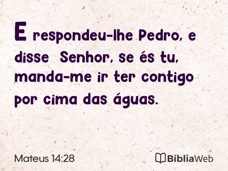 Mateus 14:28 em imagem para compartilhar