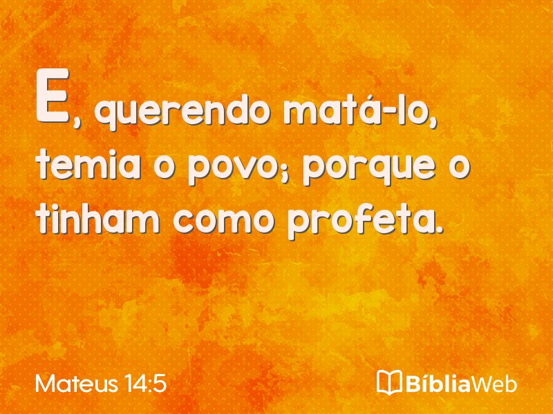 Mateus 14:5 em imagem para compartilhar