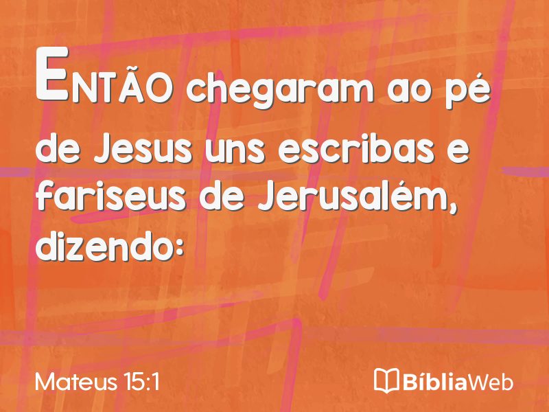 Mateus 15:1 em imagem para compartilhar