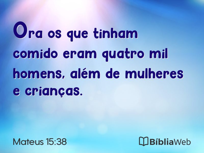 Mateus 15:38 em imagem para compartilhar