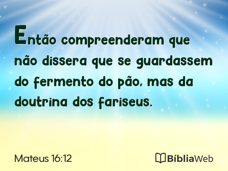 Mateus 16:12 em imagem para compartilhar