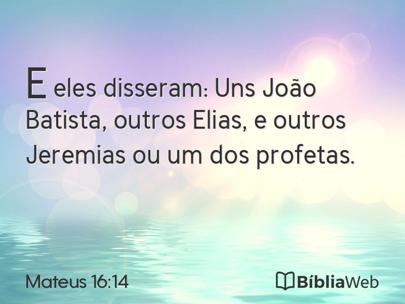 Mateus 16:14 em imagem para compartilhar