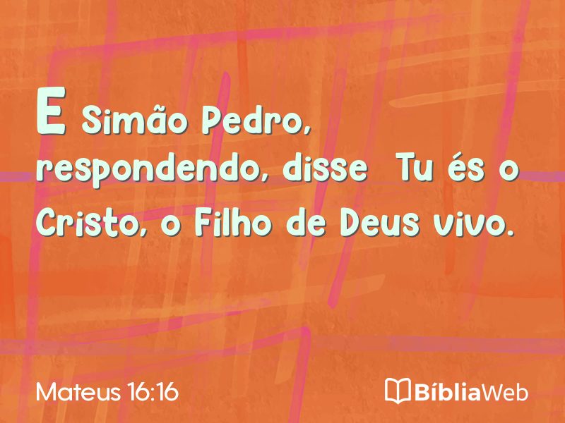 Mateus 16:16 em imagem para compartilhar