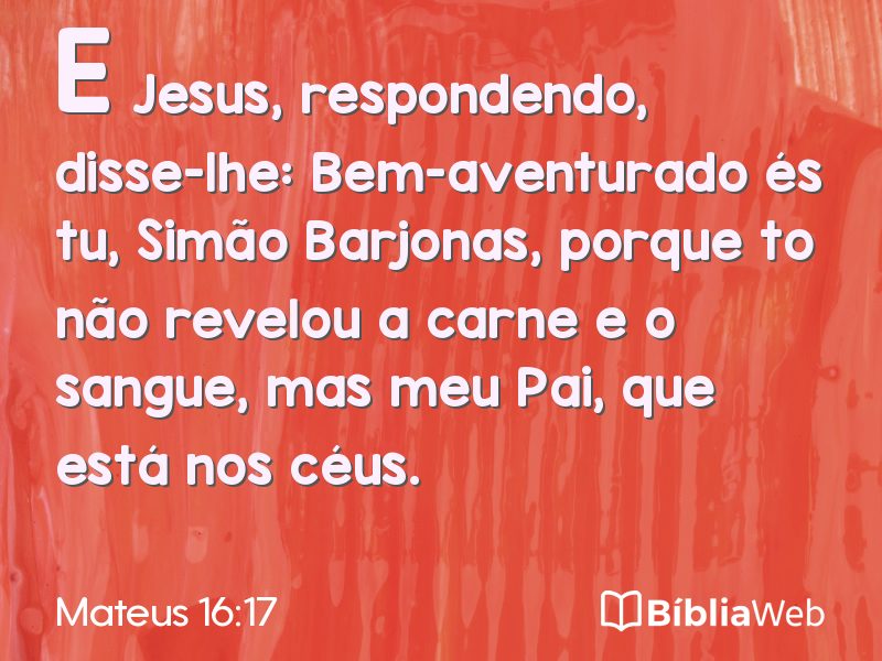 Mateus 16:17 em imagem para compartilhar
