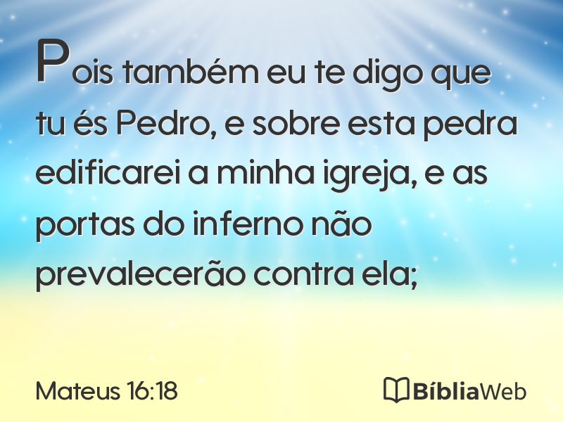 Mateus 16:18 em imagem para compartilhar