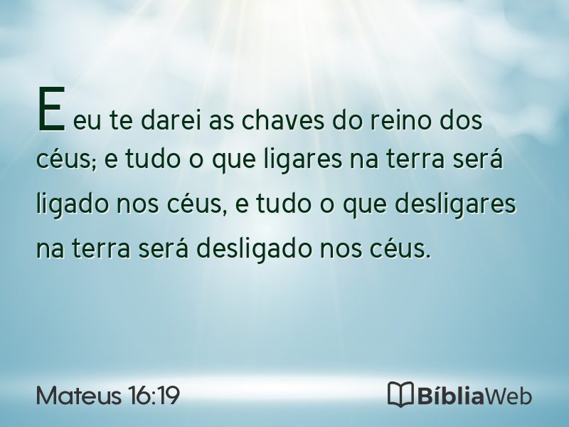 Mateus 16:19 em imagem para compartilhar