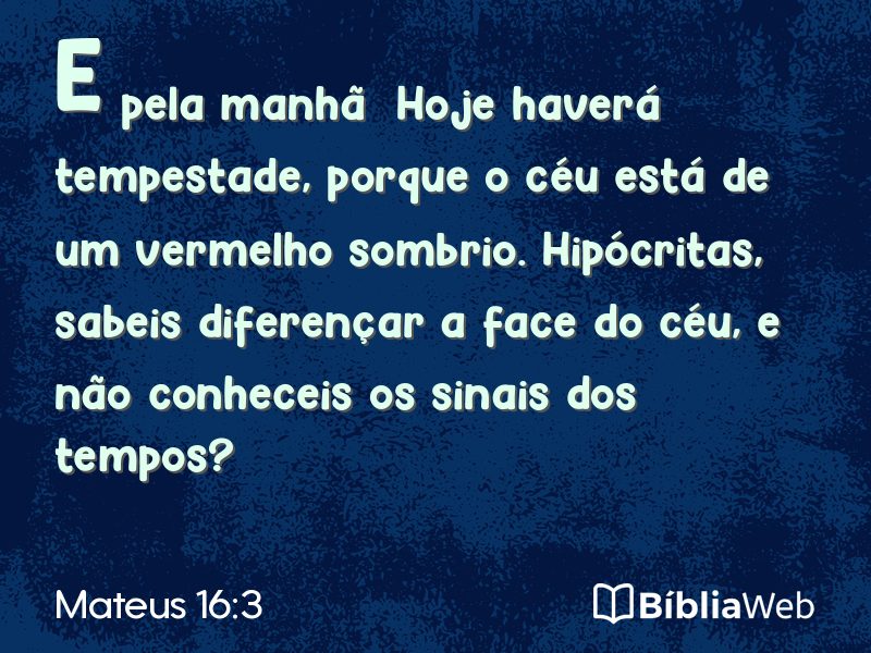 Mateus 16:3 em imagem para compartilhar