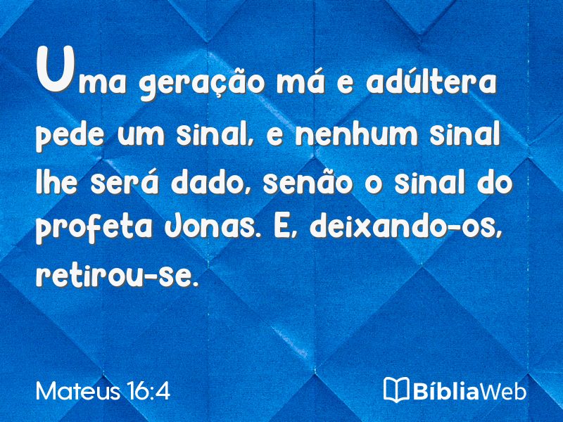 Mateus 16:4 em imagem para compartilhar
