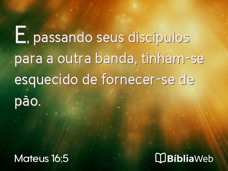 Mateus 16:5 em imagem para compartilhar