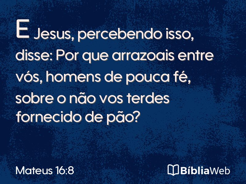 Mateus 16:8 em imagem para compartilhar