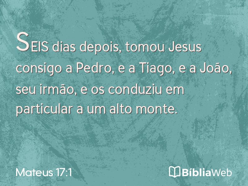 Mateus 17:1 em imagem para compartilhar