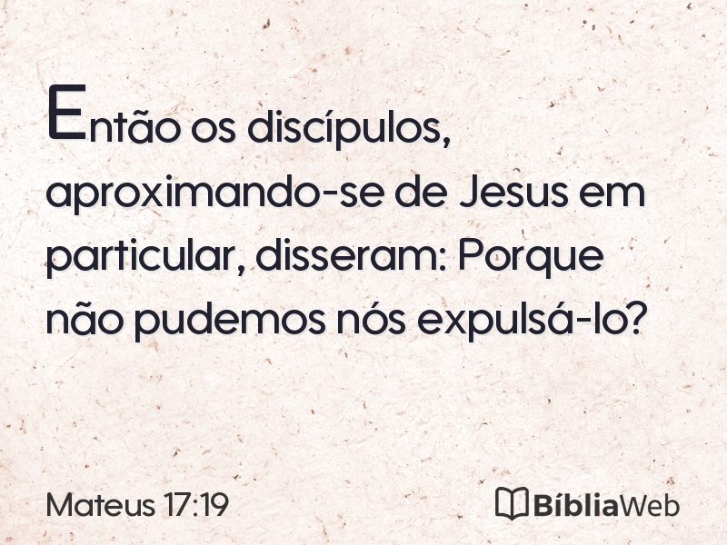 Mateus 17:19 em imagem para compartilhar