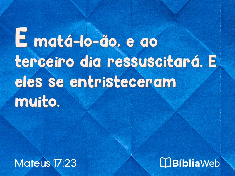 Mateus 17:23 em imagem para compartilhar