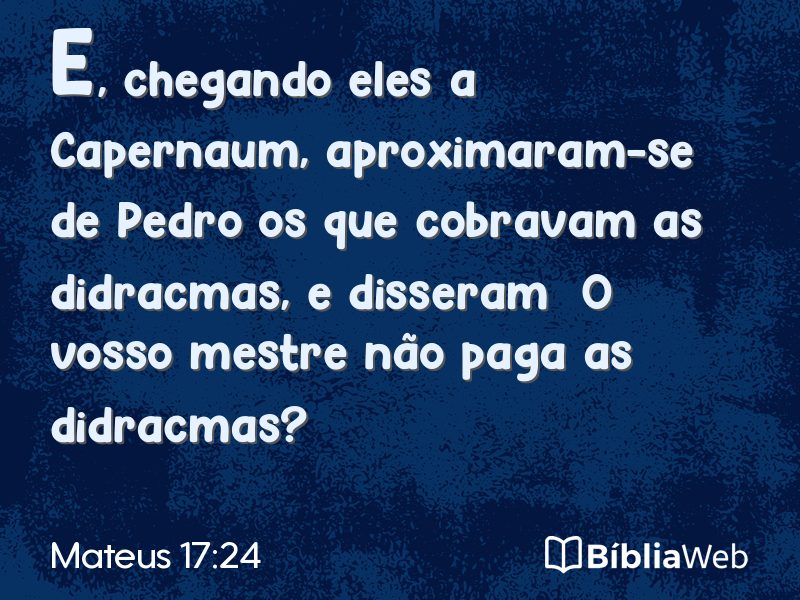 Mateus 17:24 em imagem para compartilhar